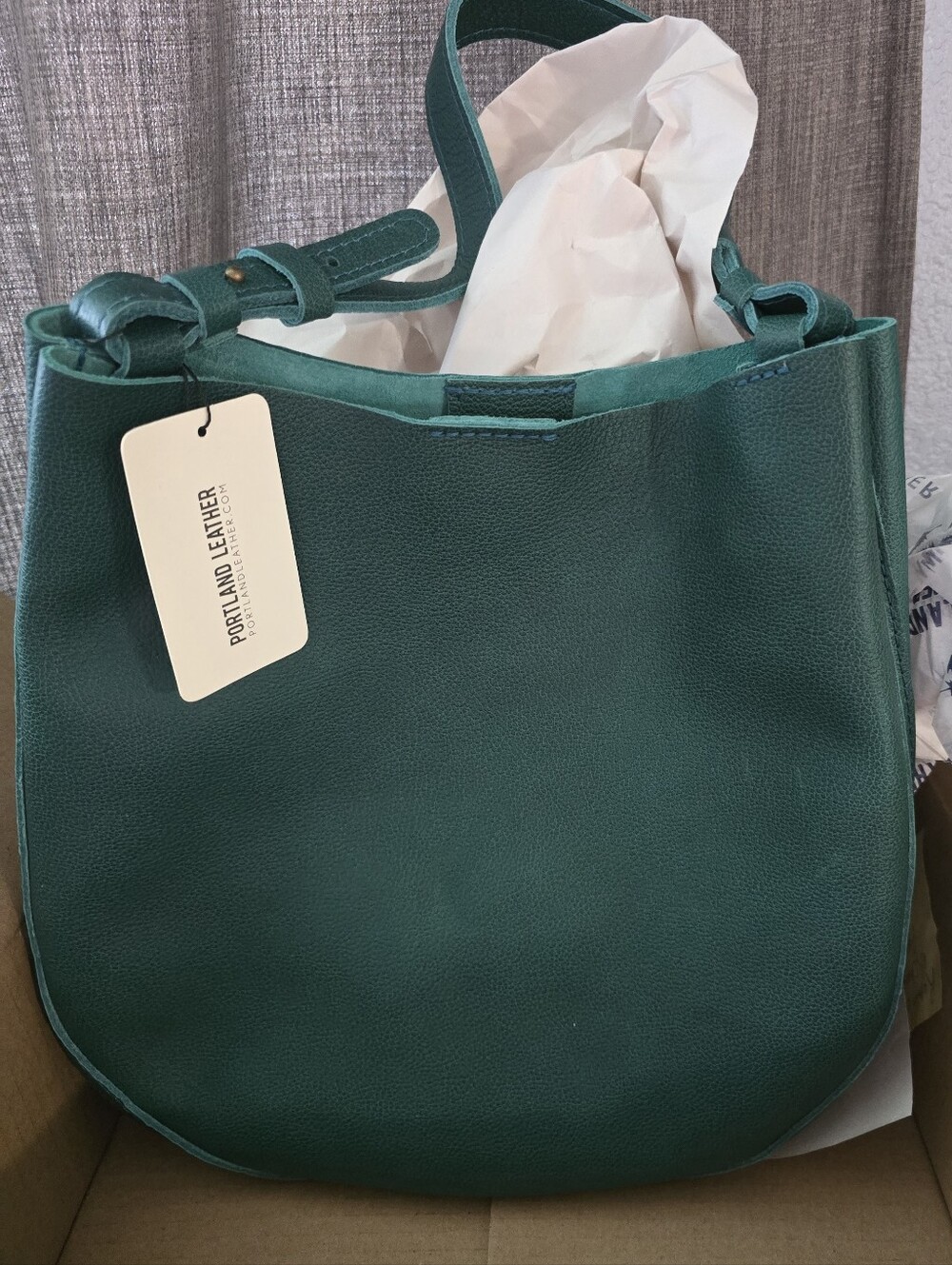 Portland Leather Green Shoulder Bag